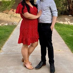 Red/White Dot Dress Size XL